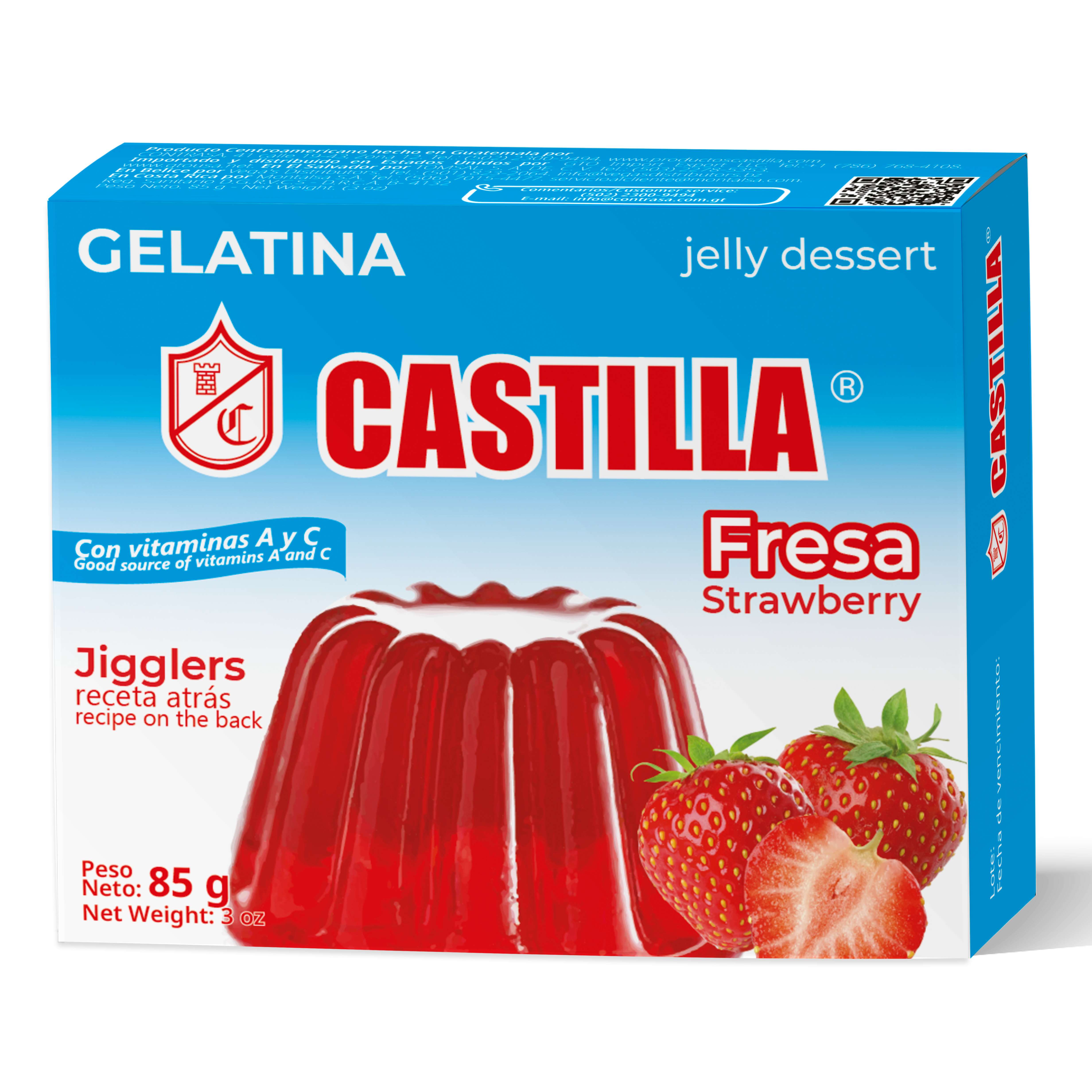 Gelatina Castilla Regular Fresa 85g